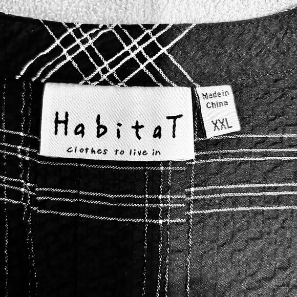 Habitat top sz XXL Crepe black relaxed fit lots of details - Picture 6 of 9